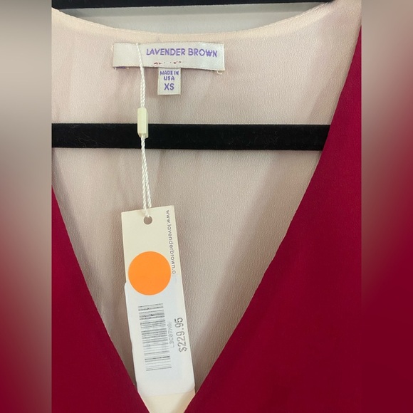 Lavender Brown Red Midi Dress - Picture 6 of 8